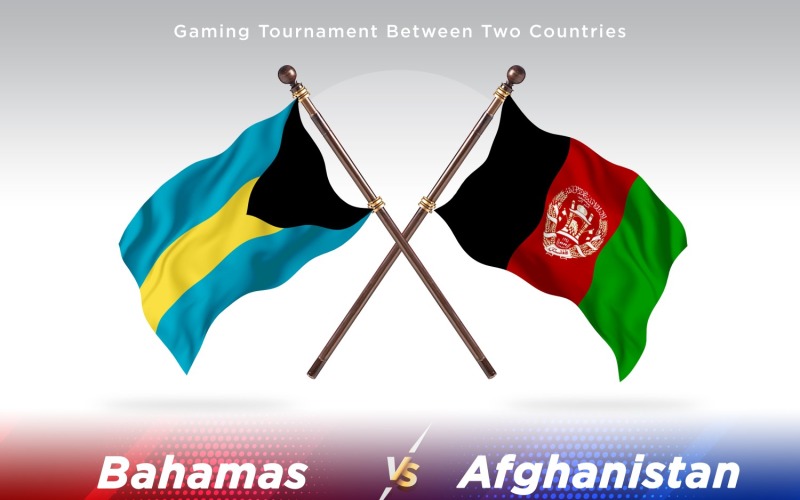 Bahamas kontra Afghanistan två flaggor