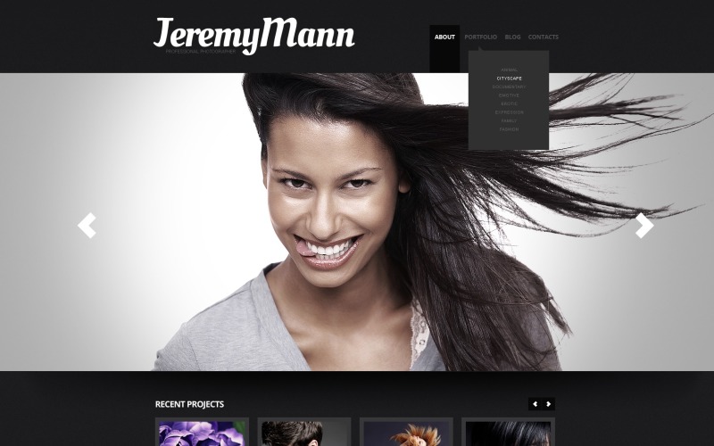 Бесплатная тема WordPress для портфолио фотографа - Джереми Манн