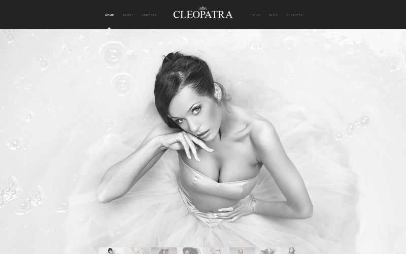 Darmowe portfolio fotografa Motyw WordPress - Kleopatra