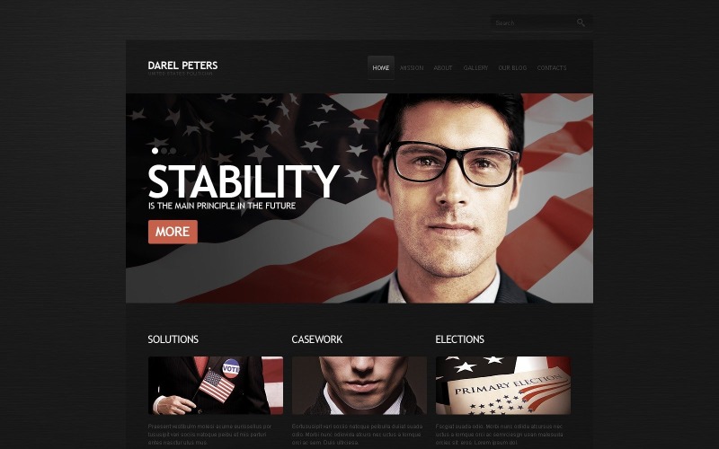 Darmowy kandydat polityczny WordPress Design