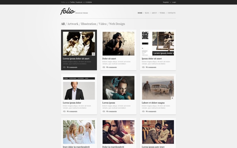 Darmowy stylowy szablon WordPress dla portfolio fotografa