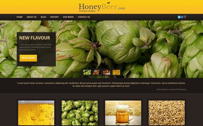 Free WordPress Theme for Premium Brewery website