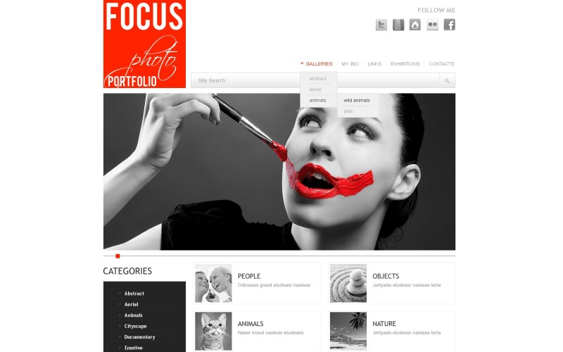 Gratis iögonfallande fotografportfölj WordPress-tema