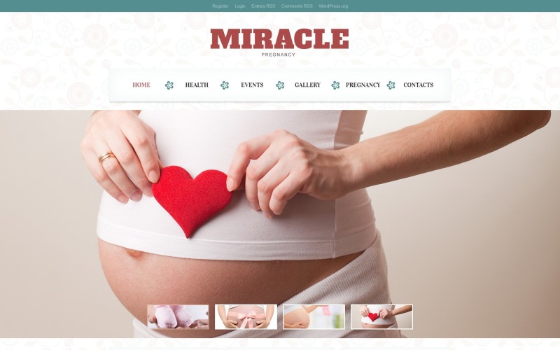 Gratis responsivt WordPress -tema för webbplats om graviditet