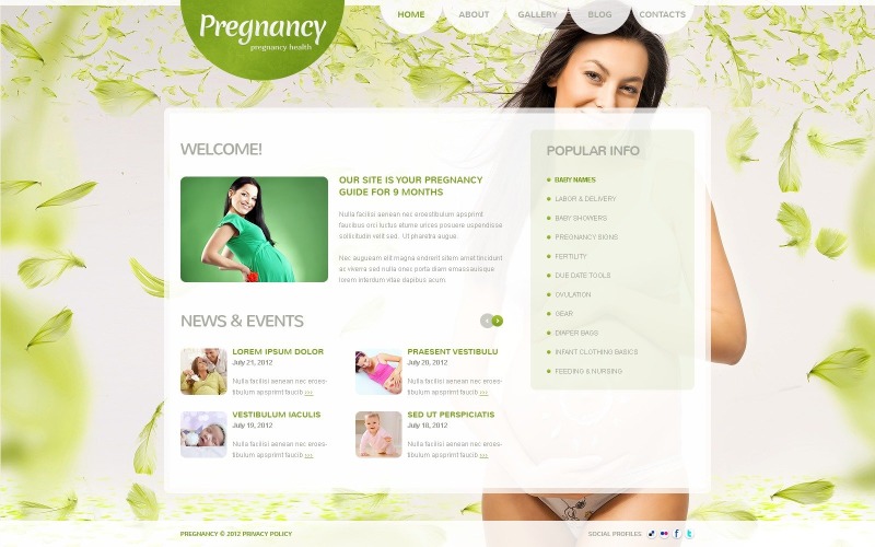 Gratis WordPress-design för graviditet