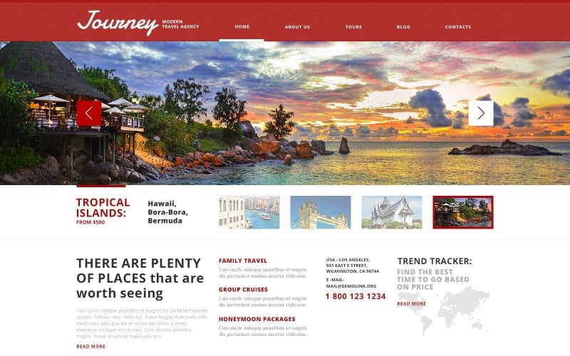 Kostenloses malerisches Reisebüro-Theme für WordPress