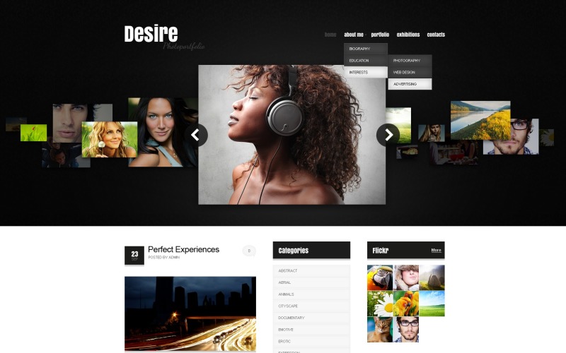 Kostenloses WordPress-Layout für das Fotografen-Portfolio