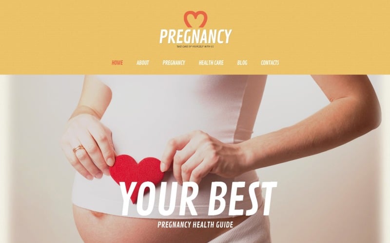 Plantilla de WordPress gratuita para sitio web sobre el embarazo