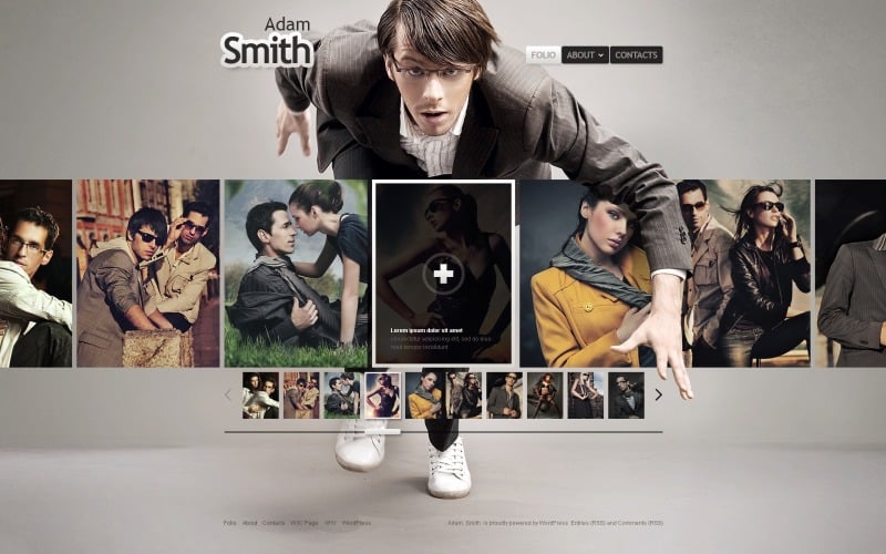 Plantilla de WordPress para portafolio de fotógrafos profesionales gratis