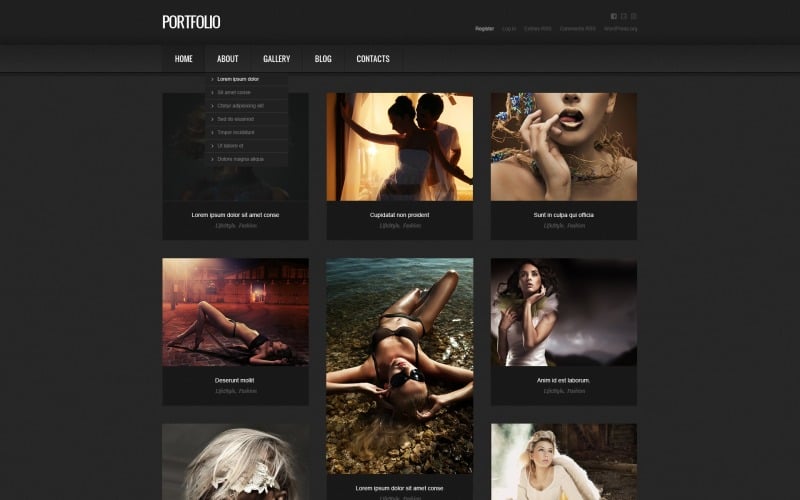 Tema de WordPress gratuito para portafolio de fotógrafos fantásticos