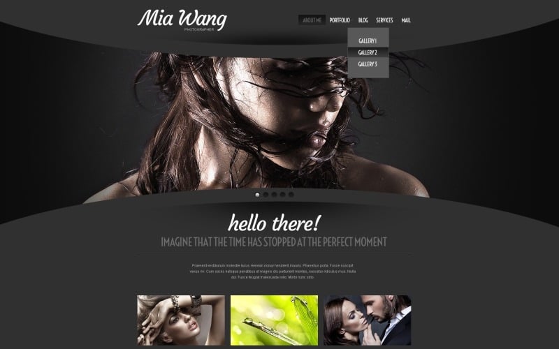Tema WordPress gratuito para portafolio de fotógrafos - Mia Wang