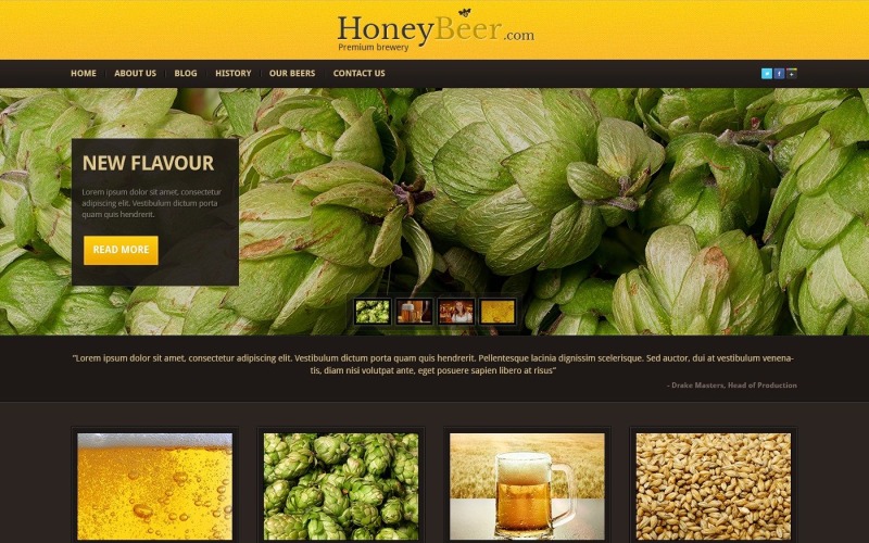 Tema WordPress gratuito per il sito Web Premium Brewery