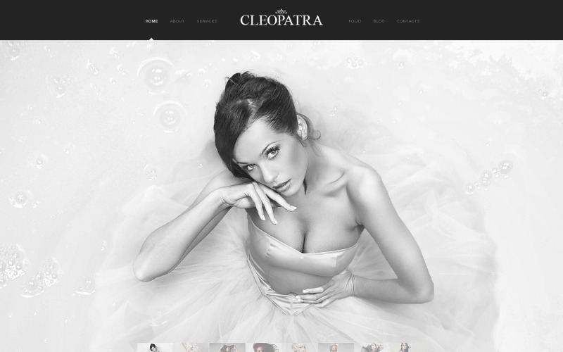 Tema WordPress gratuito per portfolio di fotografi - Cleopatra