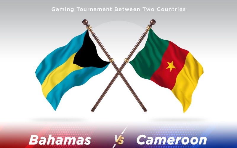Bahamas kontra Kamerun två flaggor
