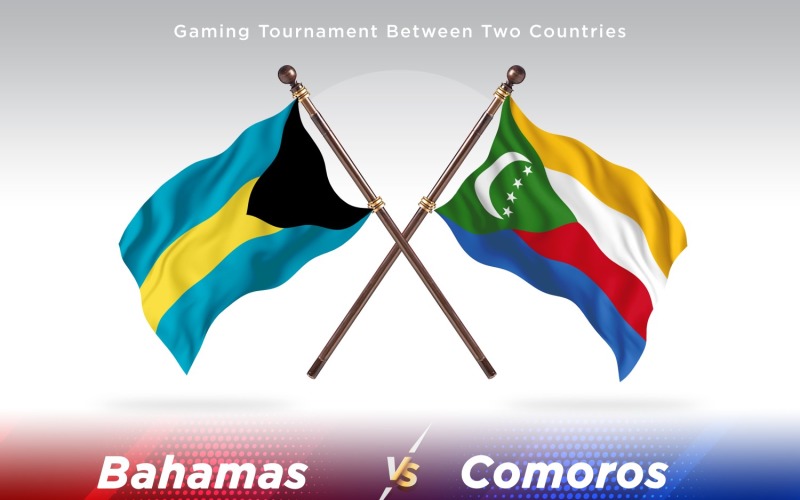 Bahamas kontra Komorerna Två flaggor