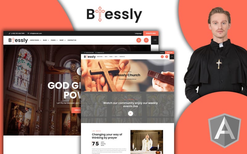 Blessly- Church and Donation Angular Template