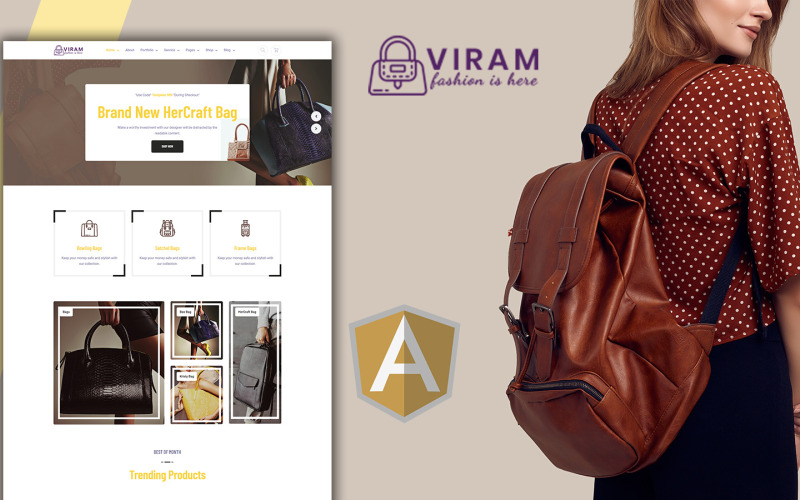 Viram - Brieftaschen und Taschen Shop Angular Template