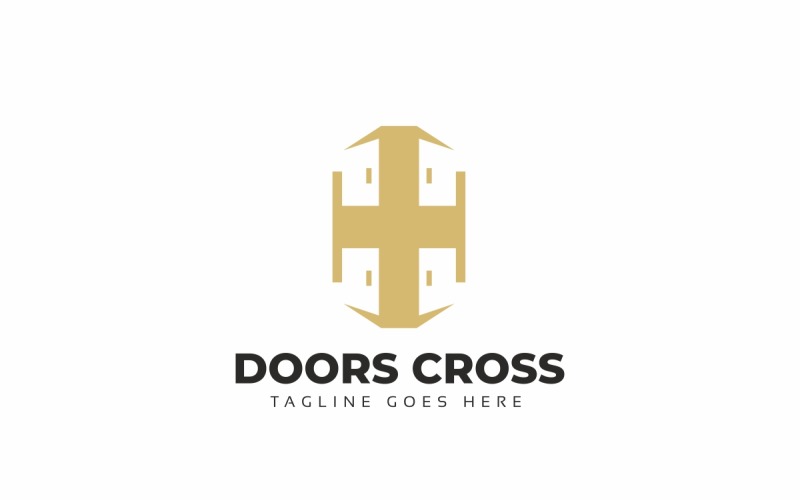 Doors Cross Logo Template 198946 TemplateMonster