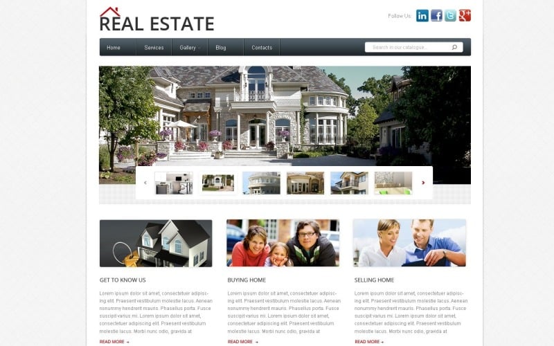 Free Modern Real Estate Agency WordPress Theme