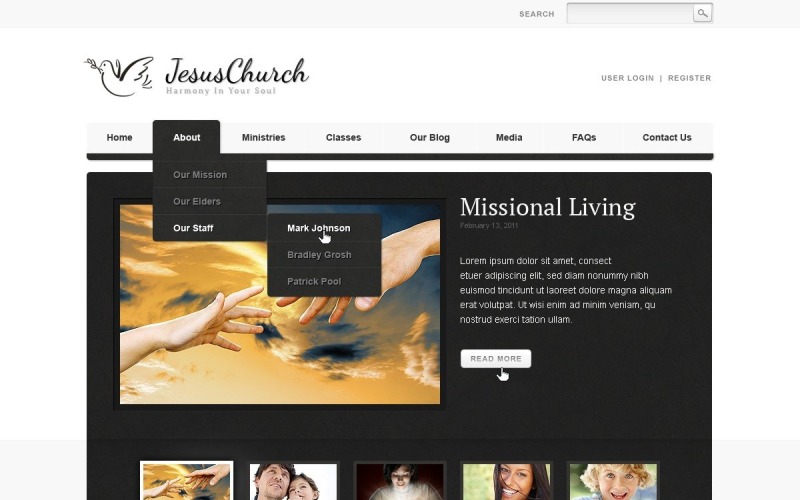 Gratis minimalistisch religieus WordPress-thema