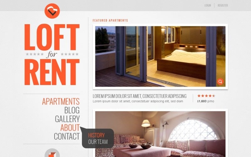 Gratis trendy onroerend goed WordPress-thema