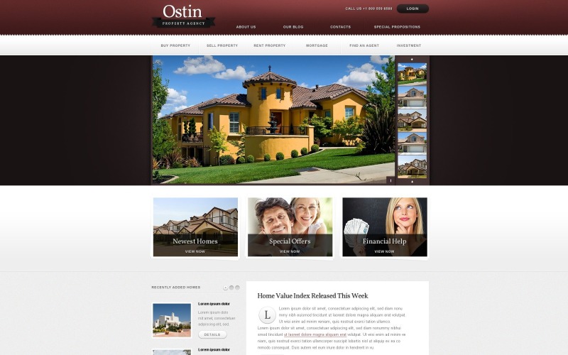 Layout WordPress gratuito per gli immobili