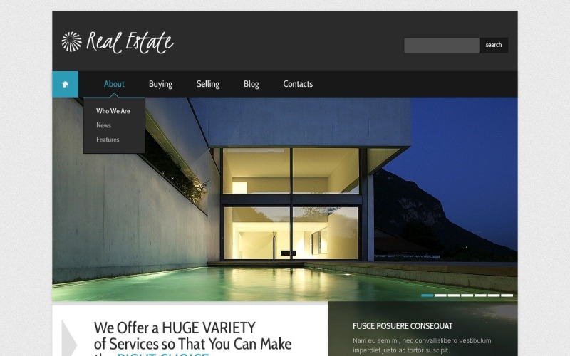 Modèle WordPress gratuit d'agence immobilière moderne