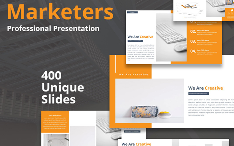 Modelo de PowerPoint para profissionais de marketing
