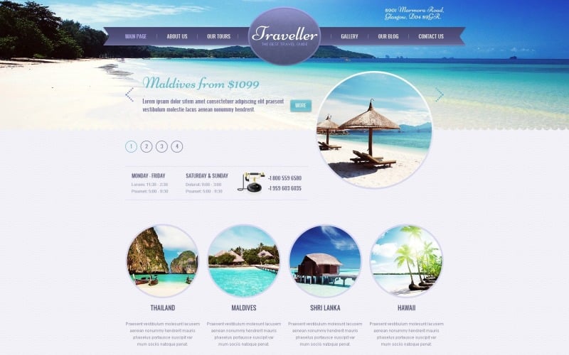 Бесплатная легкая тема WordPress для туристического агентства