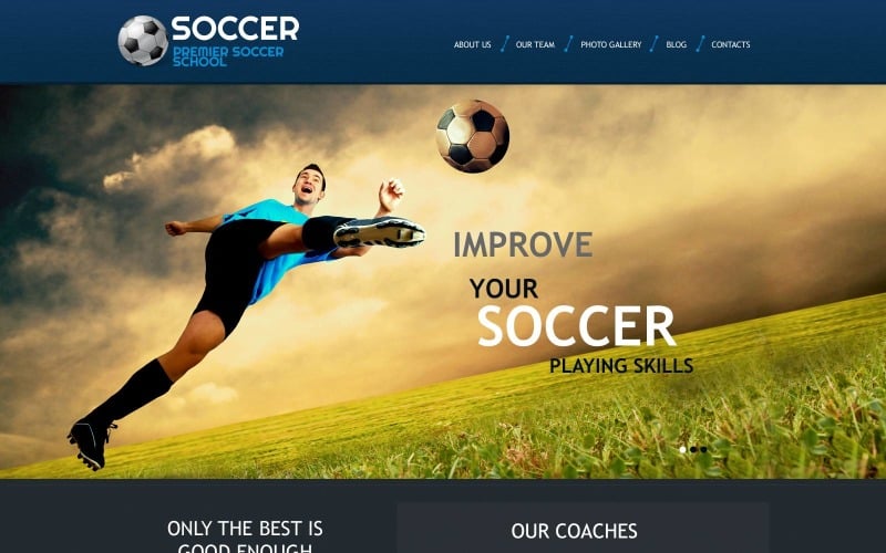 Бесплатный адаптивный футбольный дизайн для WordPress