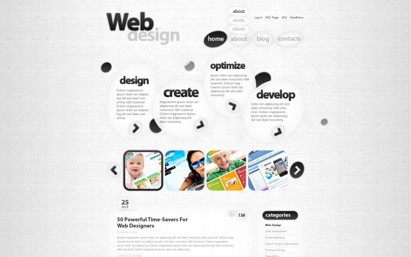 Бесплатный шаблон WordPress для веб-дизайна