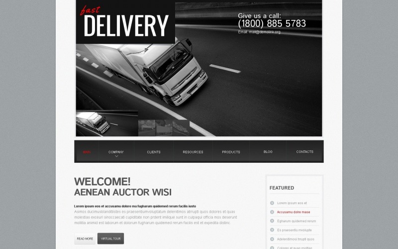 Безкоштовна тема WordPress Black Transportation