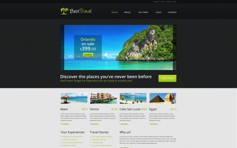 Безкоштовна тема WordPress «Модне туристичне агентство»