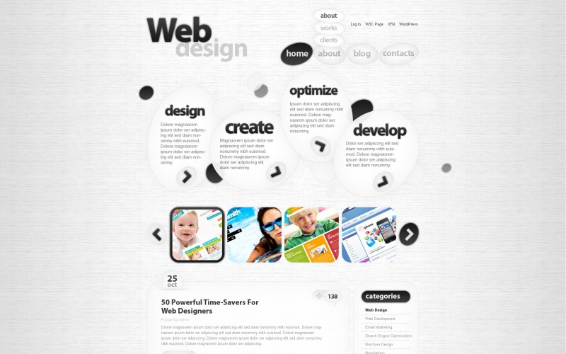 Безкоштовний шаблон WordPress для веб -дизайну