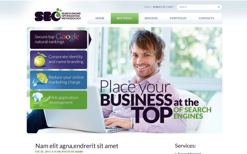 Darmowy szablon WordPress na stronie SEO