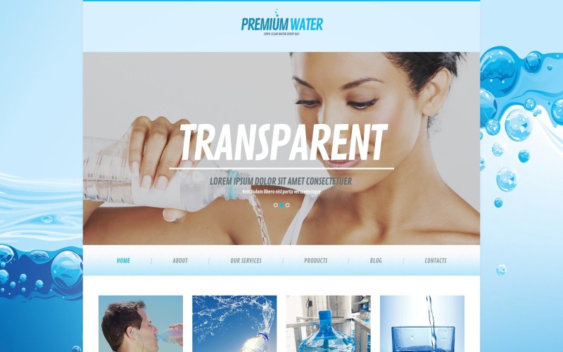 Design reattivo all'acqua gratuito per WordPress