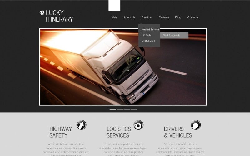 Diseño de camiones gratuito para WordPress