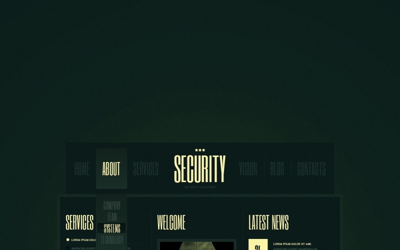 Gratis Green Security WordPress Theme