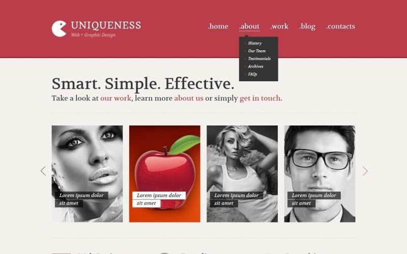 Gratis minimalistisch webdesign WordPress-thema