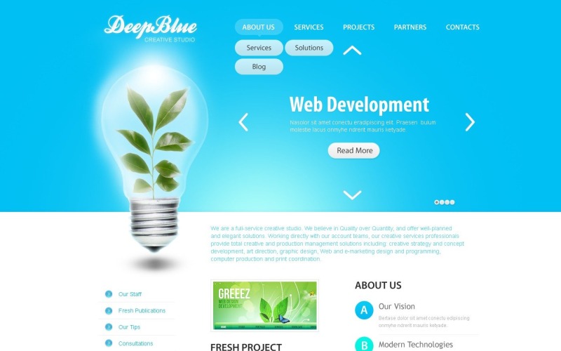 Gratis webdesign-thema voor WordPress