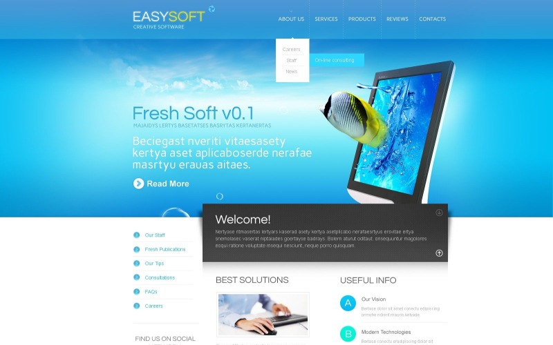 Ingyenes szoftvercég WordPress Design