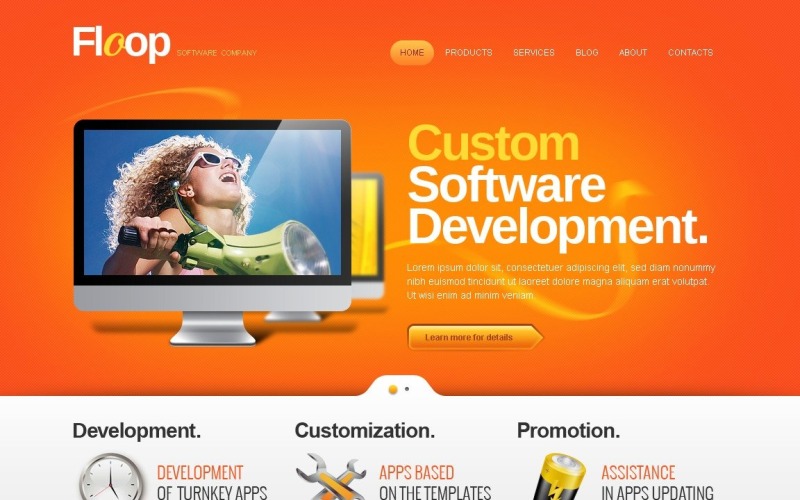 Ingyenes szoftvervállalati webhely WordPress téma