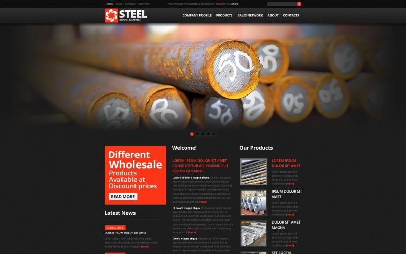 Kostenlose Steelworks-WordPress-Vorlage