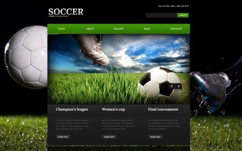Kostenloses stilvolles Fußball-WordPress-Theme