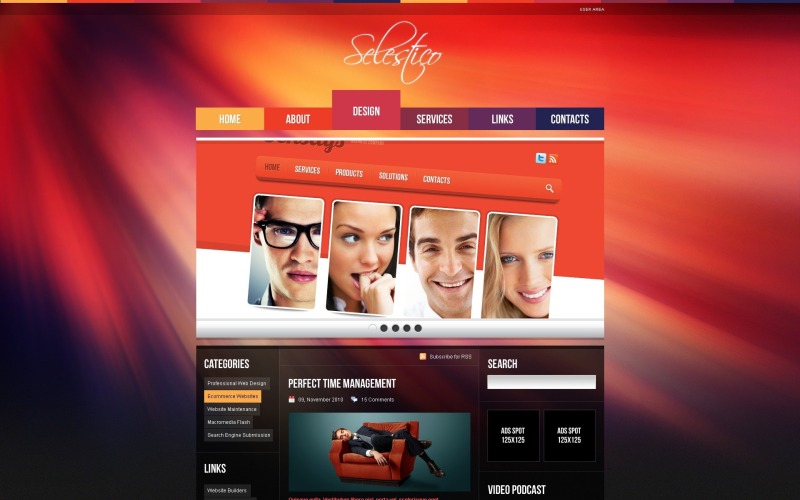 Layout WordPress gratuito per il web design