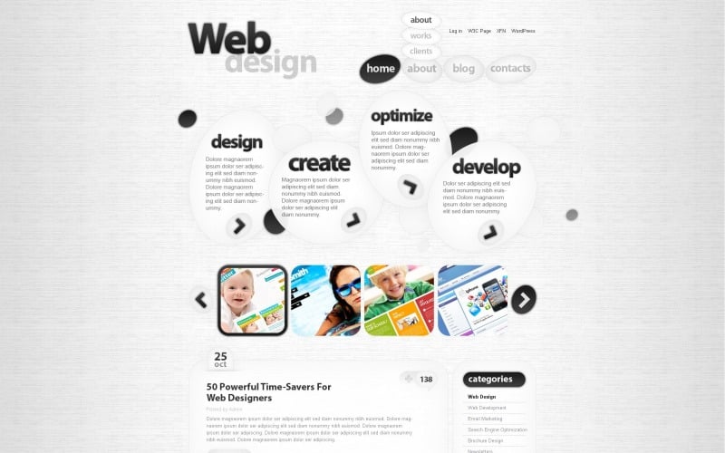 Modello WordPress gratuito per il web design
