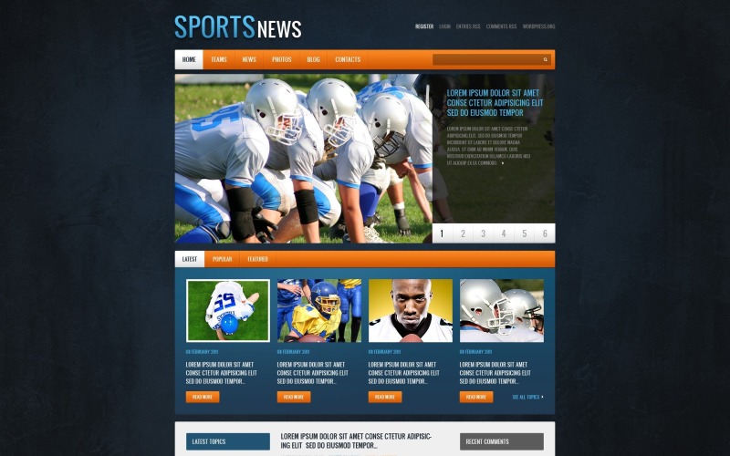Spor Haberleri için Ücretsiz WordPress Teması