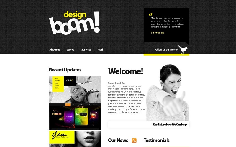 Tema gratuito de design da Web para WordPress