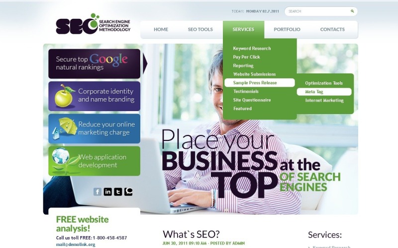 Tema WordPress per siti Web SEO creativi gratuiti