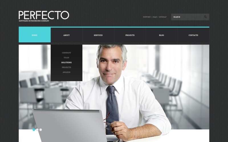 Thème WordPress adaptatif pour le site Web d'une société de logiciels gratuits